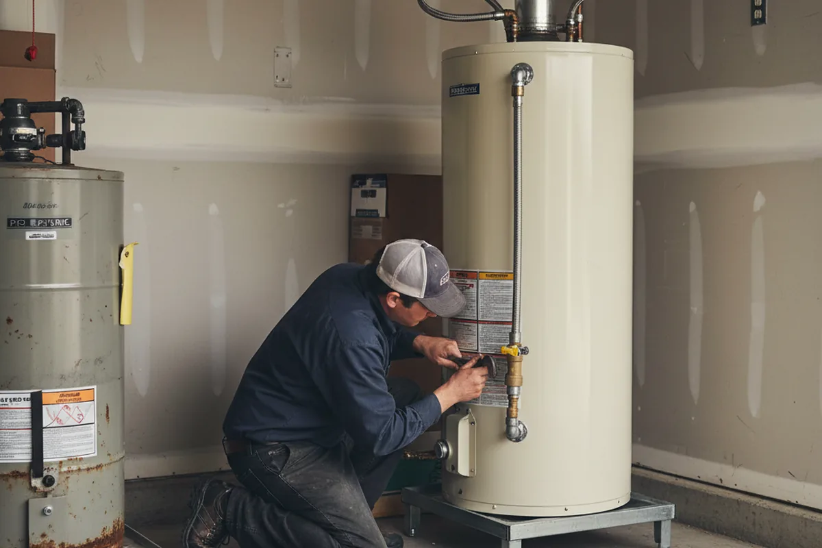 Water heater and shutoff valve replacement in Mears